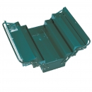 CAJA METÁLICA TIPO ACORDEÓN 3 SECCIONES 470 X 220 X 350 MM. (18-1/2" X 8-5/8" X 13-13/16") VERDE.