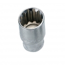 DADO CORTO SUPERTECH, MANDO 1/4", FABRICADO CON ACERO CR-VANADIO ACABADO SATINADO, NO. 3.2