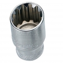 DADO CORTO SUPERTECH, MANDO 1/4", FABRICADO CON ACERO CR-VANADIO ACABADO SATINADO, NO. 10